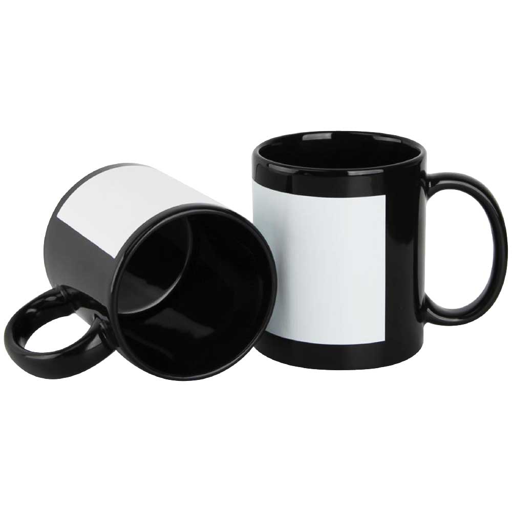 Black Ceramic Mugs with Printable Area | Promotional Gifts Suppliers in ...