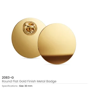 Round Flat Metal Badges – 30mm Butterfly Clutch or No Attachment - Image 4